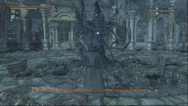 After each attack there is a while when you can quickly run towards enemy and deal one, two hits. - Mergos Wet Nurse | Boss Fights - Boss Fights - Bloodborne Game Guide & Walkthrough