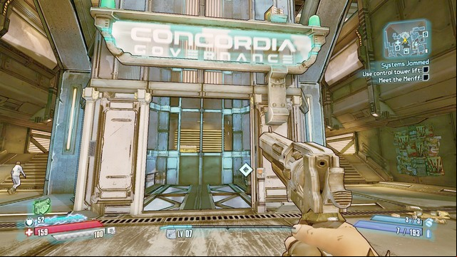 Reach the lift in the center of Concordia and use it - Systems Jammed - Main missions - Borderlands: The Pre-Sequel! - Game Guide and Walkthrough