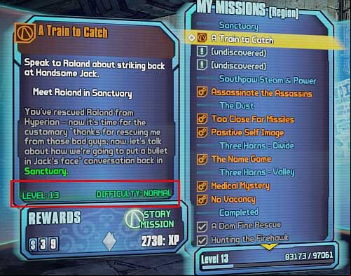 In return for completing mission and killing enemies, you will receive experience points - Experience in Borderlands 2 - General hints - Borderlands 2 Game Guide