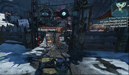 Once again stand in front of the entrance gate and use the horn (by default Z) - A Dam Fine Rescue | Main missions walkthrough for Borderlands 2 - Main missions - Borderlands 2 Game Guide