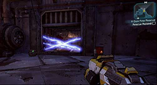 Once you defeat him and move onwards, you will reach a chest behind a force field show in the above screenshot - A Dam Fine Rescue | Main missions walkthrough for Borderlands 2 - Main missions - Borderlands 2 Game Guide