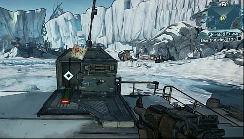 Clear it and go up the stairs to use the lever pictured in the above screenshot - Shielded Favors | Southern Shelf side missions in Borderlands 2 - Southern Shelf - Borderlands 2 Game Guide