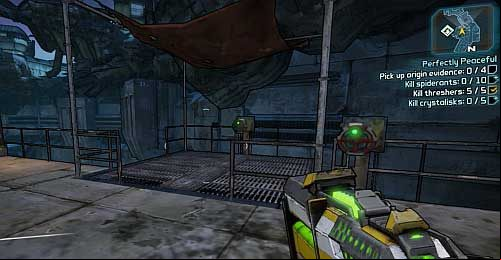 Below, head through the warehouse to the other end, where outside, on the right you should find another elevator - Perfectly Peaceful | Sanctuary part 2 side missions in Borderlands 2 - Sanctuary part 2 - Borderlands 2 Game Guide