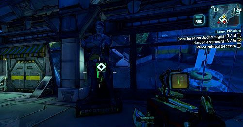 Place the Lures on three cardboard Jacks from the above screenshot - Home Movies | Sanctuary part 3 side missions in Borderlands 2 - Sanctuary part 3 - Borderlands 2 Game Guide