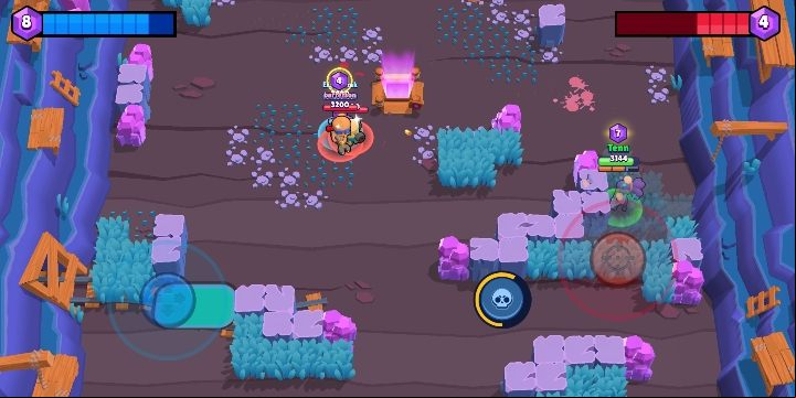 To hide from the eyes of your opponents you simply have to enter the bushes set up in different places on the map - How can I hide in Brawl Stars? - FAQ - Brawl Stars Guide