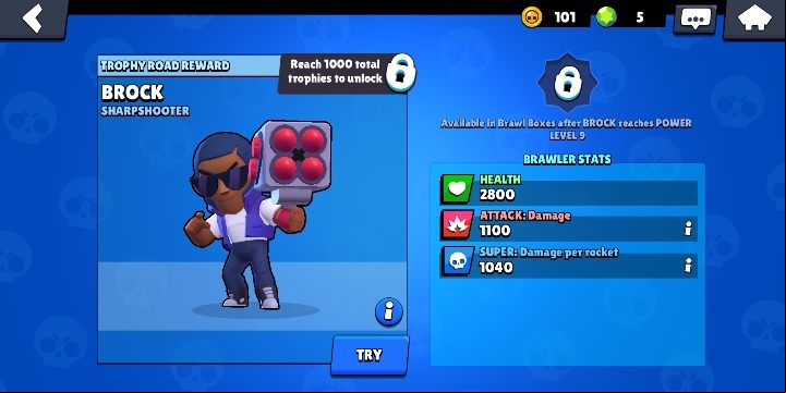 Brocks character can be unlocked by obtaining 1000 cups - Brock | Characters in Brawl Stars - Character list - Brawl Stars Guide
