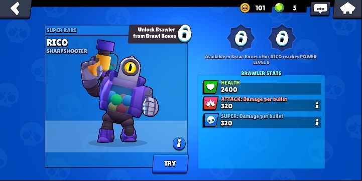 Rico can be obtained from boxes - Rico | Characters in Brawl Stars - Character list - Brawl Stars Guide