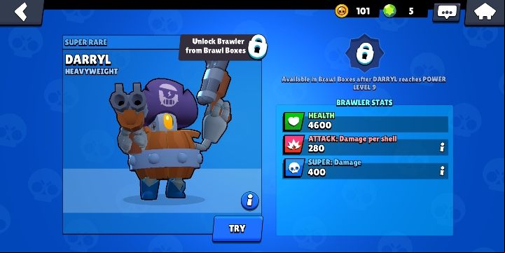 Leon can be obtained from boxes - Darryl | Characters in Brawl Stars - Character list - Brawl Stars Guide