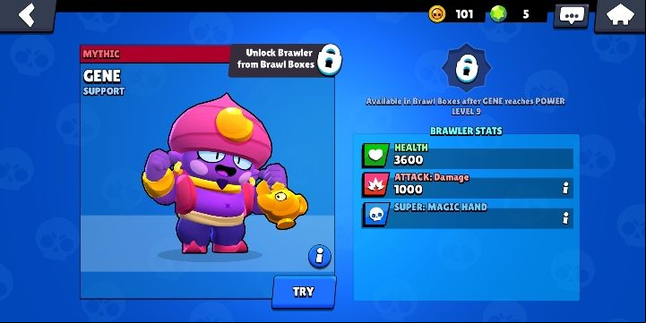 Leon can be obtained from boxes - Gene | Characters in Brawl Stars - Character list - Brawl Stars Guide