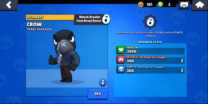Leon can be obtained from boxes - Crow | Characters in Brawl Stars - Character list - Brawl Stars Guide