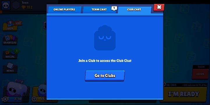 To create a club, you need to click club chat and then click on go to clubs - Team play and clubs in Brawl Stars - Multiplayer - Brawl Stars Guide