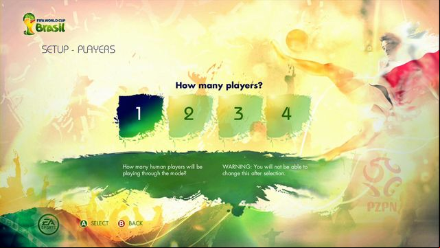 Game let play up to four players in this mode - Captain Your Country - Game Modes - 2014 FIFA World Cup Brazil - Game Guide and Walkthrough