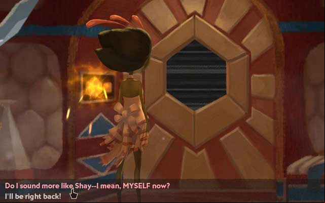 Return to the door. - Ship Exploration - Chapter 2 - Vella - Broken Age - Game Guide and Walkthrough