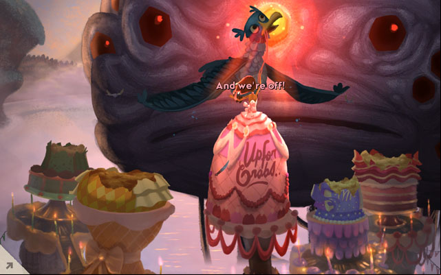 Cut yourself off from the cake - Maidens Feast - Chapter 1 - Vella - Broken Age - Game Guide and Walkthrough