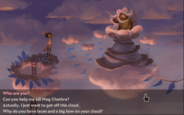 Talk to Mr. Lightening - Meriloft - Chapter 1 - Vella - Broken Age - Game Guide and Walkthrough