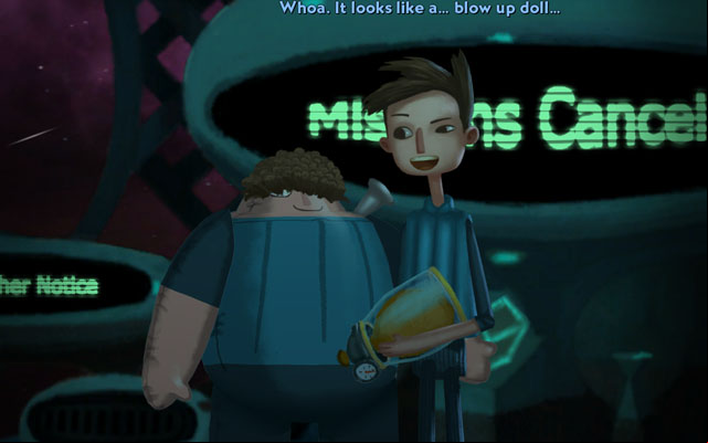 Inflate the decoy - Lower deck - Chapter 1 - Shay - Broken Age - Game Guide and Walkthrough
