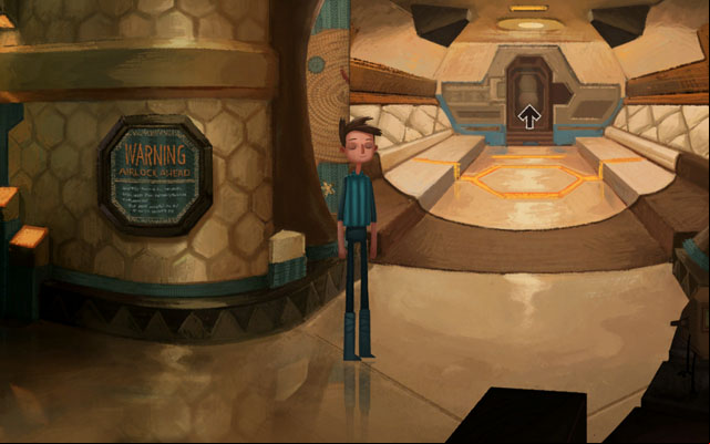 Go outside - Exploring the ship - Chapter 1 - Shay - Broken Age - Game Guide and Walkthrough