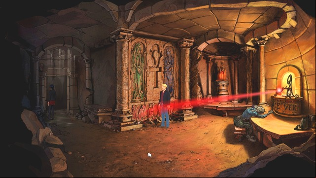 You are close to getting out of the trap. - George - Santa Cova Cave - Montserrat - Broken Sword: The Serpents Curse - Game Guide and Walkthrough