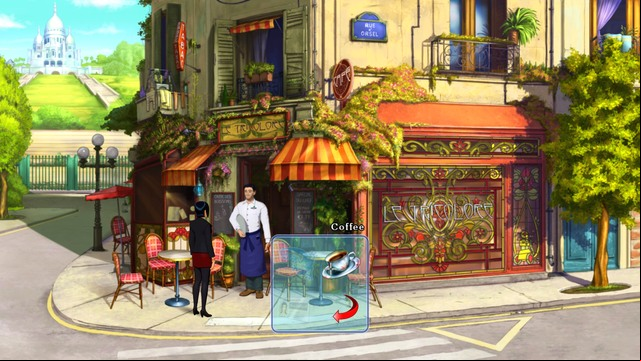 The waiter is just about to bring you coffee - Nico - Gallery - Paris - Broken Sword: The Serpents Curse - Game Guide and Walkthrough