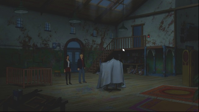 The workshop is covered in darkness - George - Hobbs Yard, Hobbs Studio, Hobbs Loft Apartment - London - The Next Visit - Broken Sword: The Serpents Curse - Game Guide and Walkthrough