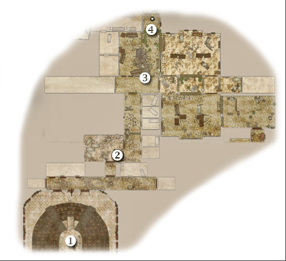 Map legend: 1 - starting area - Chapter 7: The Rabbit Hole - THIRD ASSIGNMENT:br Search for Franky - part 3 - Chapter 7: The Rabbit Hole - Brothers in Arms: Hells Highway - Game Guide and Walkthrough