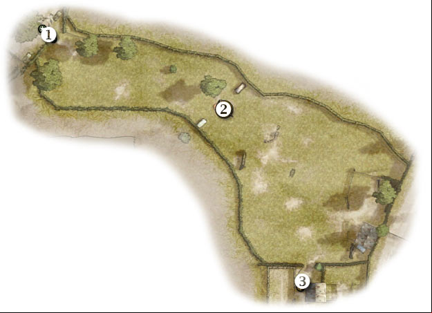 Map legend: 1 - starting area - Chapter 2: Operation Market - FIRST ASSIGNMENT:br Locate Dutch resistance - Chapter 2: Operation Market - Brothers in Arms: Hells Highway - Game Guide and Walkthrough