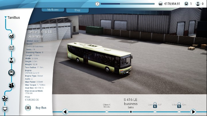 Setra S 416 LE business is unlocked at level 3 - Bus models in Bus Simulator 18, purchasing and selling - Buses - Bus Simulator 18 Game Guide