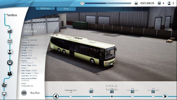 At level 15 you get another bus that has a diesel engine - Bus models in Bus Simulator 18, purchasing and selling - Buses - Bus Simulator 18 Game Guide