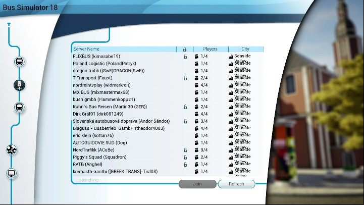In order to someones server you have to start the online section immediately after entering the game - How to host and server in Bus Simulator 18? - Multiplayer - Bus Simulator 18 Game Guide