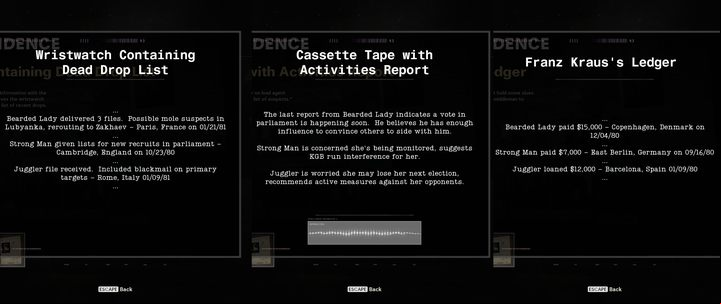 To find suspects, you need to have 3 key pieces of evidence. - Call of Duty Cold War: Suspects (Operation Red Circus) - how to find them? - FAQ - Call of Duty Cold War Guide
