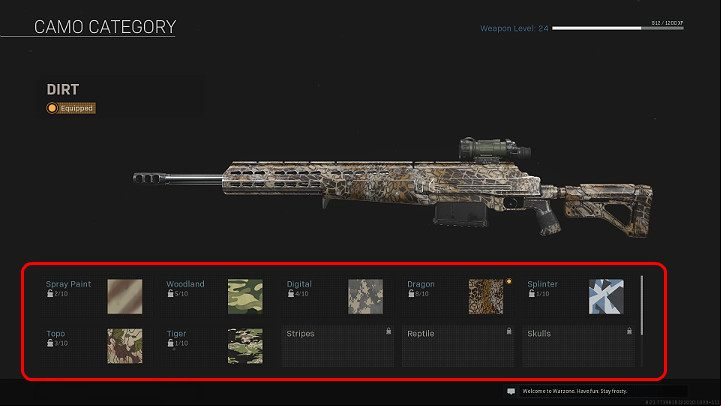 For the purposes of this guide, we have selected the HDR weapon as an example (that is not fully developed yet) - Warzone: Gold Guns and Weapons - camos, how to unlock? - Appendix - Warzone Guide