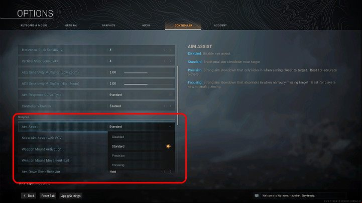 Unfortunately, Aim Assist gives players a significant advantage over gamers who do not use this option - especially while fighting at a distance of about 100 meters - Warzone: Aim Assist - advantage, how to turn on? - Appendix - Warzone Guide