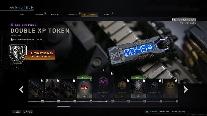All other items are available after purchasing the CoD Warzone Battle - its basic version costs 1,000 COD Points - Warzone: Store - COD Points, battle , free gift pack - Basics - Warzone Guide