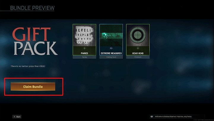 When you select a particular pack, you will see its contents - Warzone: Store - COD Points, battle , free gift pack - Basics - Warzone Guide
