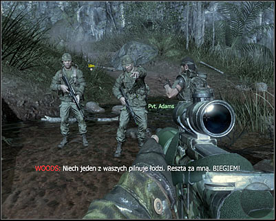 After crossing the water by boat, you will have to follow your team mates - Crash Site | Intel - Intel location - Call of Duty: Black Ops Game Guide & Walkthrough