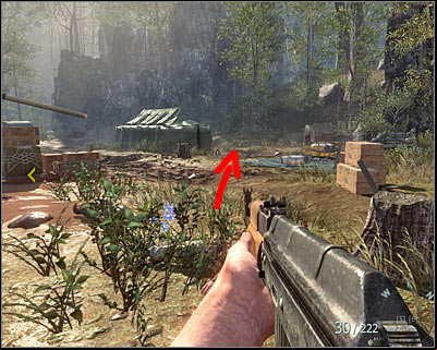 After reaching the surface and eliminating enemies standing near the Hind helicopter and start exploring the part of the camp on the right - Payback | Intel - Intel location - Call of Duty: Black Ops Game Guide & Walkthrough