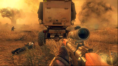 Objective: Push Forward with the convoy - Mission 01: PYRRHIC VICTORY | Missions: Walkthrough - Missions: Walkthrough - Call of Duty: Black Ops II Game Guide & Walkthrough