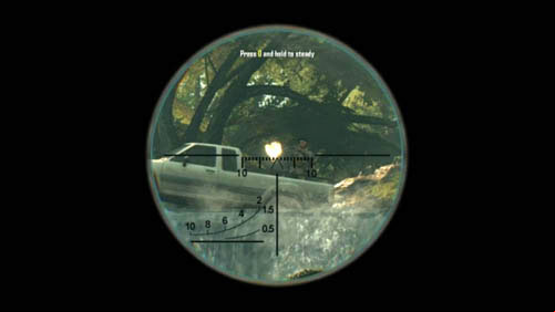 Locate an overturned trunk on the river and hide behind the rock next to it - Mission 01: PYRRHIC VICTORY | Missions: Walkthrough - Missions: Walkthrough - Call of Duty: Black Ops II Game Guide & Walkthrough