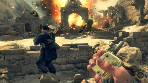 Objective: Block the entrance to the village - Mission 03: OLD WOUNDS | Missions: Walkthrough - Missions: Walkthrough - Call of Duty: Black Ops II Game Guide & Walkthrough