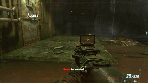 Walk up with your team-mate to the canal entrance and enter when he opens it - Mission 05: FALLEN ANGEL | Missions: Walkthrough - Missions: Walkthrough - Call of Duty: Black Ops II Game Guide & Walkthrough
