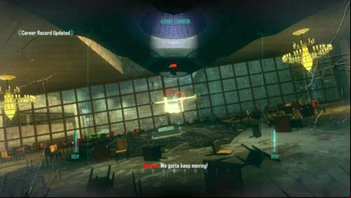 In fact, the only moment in which you have to be more careful is when you notice a large pane in front of you (picture above) - use the machinegun only this one time, as the explosion could damage the helicopter - Mission 05: FALLEN ANGEL | Missions: Walkthrough - Missions: Walkthrough - Call of Duty: Black Ops II Game Guide & Walkthrough