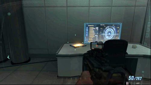 Exit the room and simply go to the direction of the target - Mission 06: KARMA | Missions: Walkthrough - Missions: Walkthrough - Call of Duty: Black Ops II Game Guide & Walkthrough