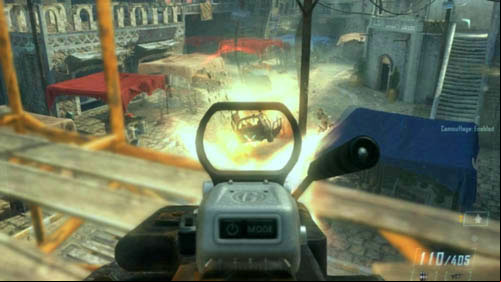 Look out through the window and look straight ahead - Mission 08: ACHILLES VEIL | Missions: Walkthrough - Missions: Walkthrough - Call of Duty: Black Ops II Game Guide & Walkthrough
