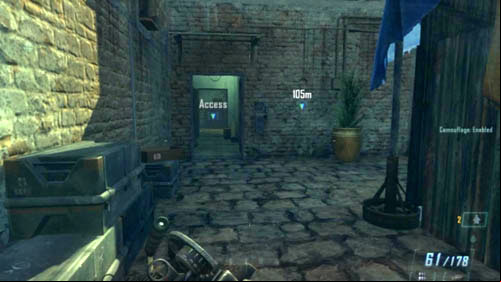 When you notice that your allies are running across the courtyard it will mean that this place has been taken over - Mission 08: ACHILLES VEIL | Missions: Walkthrough - Missions: Walkthrough - Call of Duty: Black Ops II Game Guide & Walkthrough
