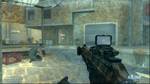 Head toward the destination, sticking to the left wall all the time - Mission 08: ACHILLES VEIL | Missions: Walkthrough - Missions: Walkthrough - Call of Duty: Black Ops II Game Guide & Walkthrough