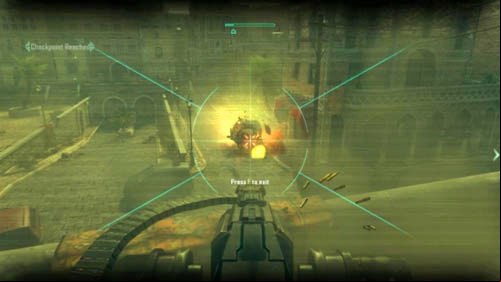 To do this, go back to the courtyard gate and exit through the right gate - Mission 08: ACHILLES VEIL | Missions: Walkthrough - Missions: Walkthrough - Call of Duty: Black Ops II Game Guide & Walkthrough