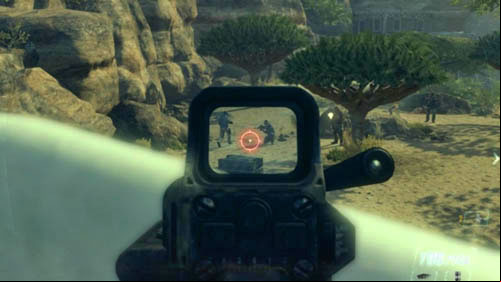 Afterwards crouch by the wall and look down - Mission 08: ACHILLES VEIL | Missions: Walkthrough - Missions: Walkthrough - Call of Duty: Black Ops II Game Guide & Walkthrough