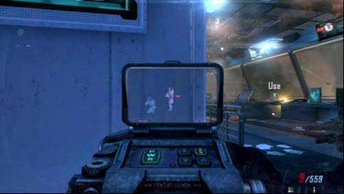 Watch out for new enemies - they can run in here through the left door - Mission 09: ODYSSEUS | Missions: Walkthrough - Missions: Walkthrough - Call of Duty: Black Ops II Game Guide & Walkthrough