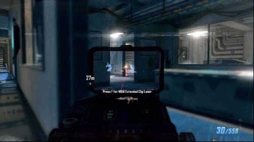 Start entering the room looking at the door leading to the next one - Mission 09: ODYSSEUS | Missions: Walkthrough - Missions: Walkthrough - Call of Duty: Black Ops II Game Guide & Walkthrough