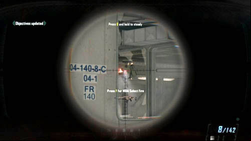 Hide on the left side of the door and detect the enemies with the scanner (first picture above) - Mission 09: ODYSSEUS | Missions: Walkthrough - Missions: Walkthrough - Call of Duty: Black Ops II Game Guide & Walkthrough